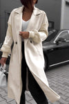 Women's Casual Lapel Long Trench Coat