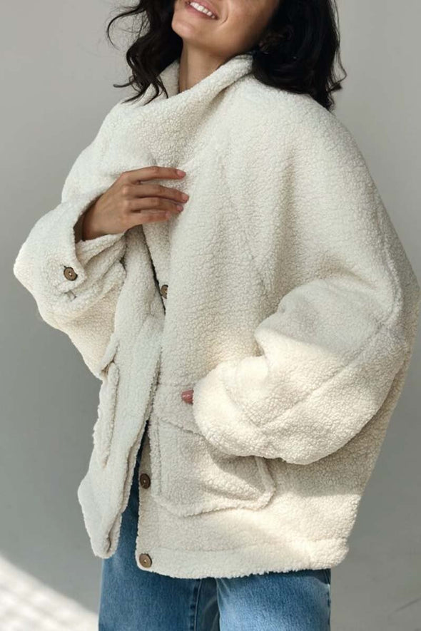 Women's casual sherpa jacket