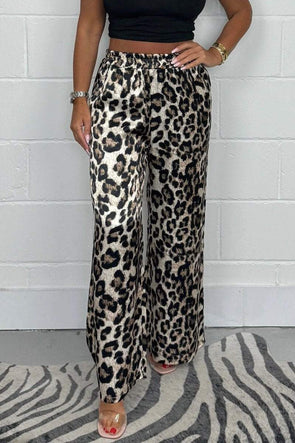 Women's Shiny animal print trousers Fashion Trends