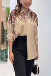 Women's Casual Lapel Single-breasted Sequined Shirt