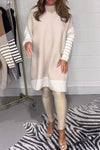 Women's Round Neck Long Sleeve Patchwork Sweater Two Piece Set Fashion Trends