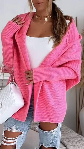 Women's Hooded Knitted Casual Coat