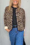 Women's casual leopard print short coat