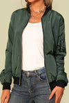 Women's Fashion Casual Solid Color Zipper Jacket