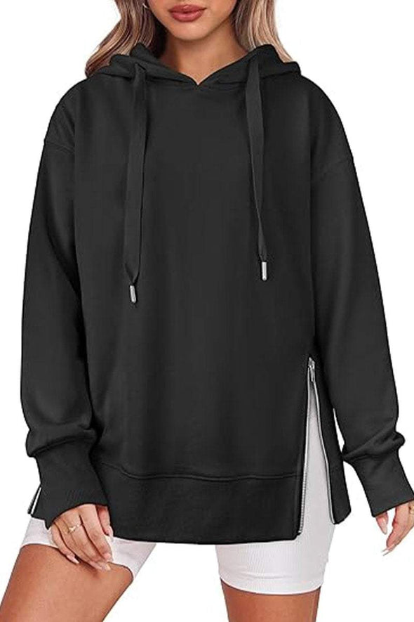 Women's Casual Solid Color Hoodie Top