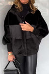 Women's Casual Loose Dolman Sleeve Faux Fur Winter Coat