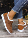 Outdoor Lightweight Sneakers For Women Corduroy Lace-Up Flat Casual Shoes