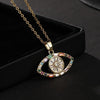 Colored Zircon Devil's Eye Necklace