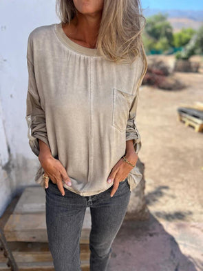 Casual Round Neck Top