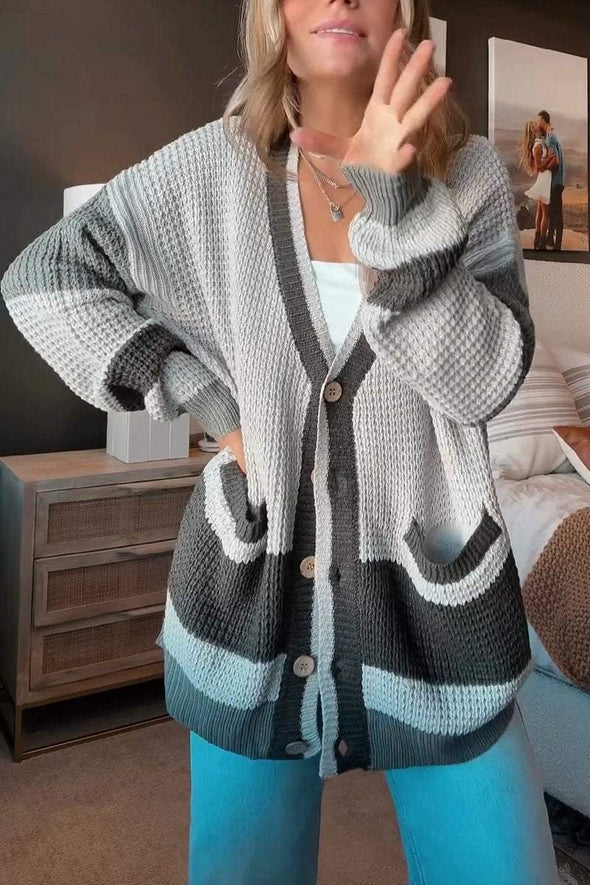 Women's Colorblock Knit Cardigan