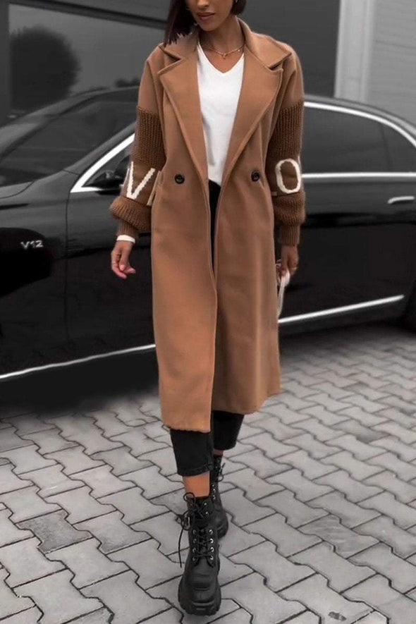 Women's Casual Lapel Long Trench Coat