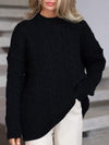 Women's Round Neck Long Sleeve Knitted Sweater