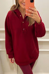 Women's Casual Hooded Solid Color Sweatshirt