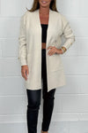 Women's Gold Button Longline Cardigan