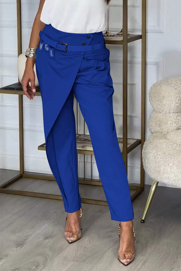 Women's Irregular Design Casual Trousers