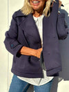 Women's Winter Multi-colored Lapel Warm Simple Coat