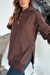 Women's Casual Side Zip Hooded Sweatshirt