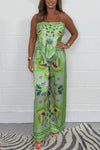 Women's Parrot Print Scarf & Trousers Co-ord