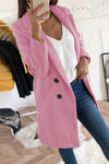 Women's Fashion Solid Color Suit Collar Slim Fit Women's Windbreaker Jacket