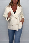 Women's Soft Knit Gold Button Collared Cardigan