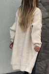 Women's casual loose solid color sweater cardigan