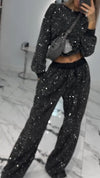 Women's Hot Diamond Sweatshirt Casual Suit