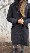 Women's Winter Solid Color Zip-up Hooded All-in-one Coat