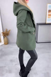 Women's Winter Design Solid Color Warm Zipper Hooded Coat