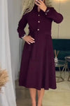 Women's Casual Solid Long Sleeve Dress