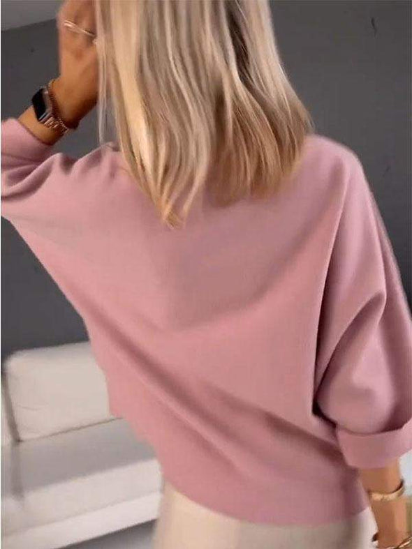 Women's Turtleneck Long Sleeve Pullover Sweatshirt