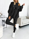 (S-5XL) Plus Size Hooded Casual and Comfortable Sweatshirt Three-piece Suit