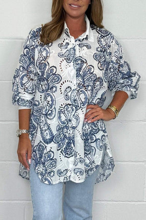 Women's Embroidered Print Shirt