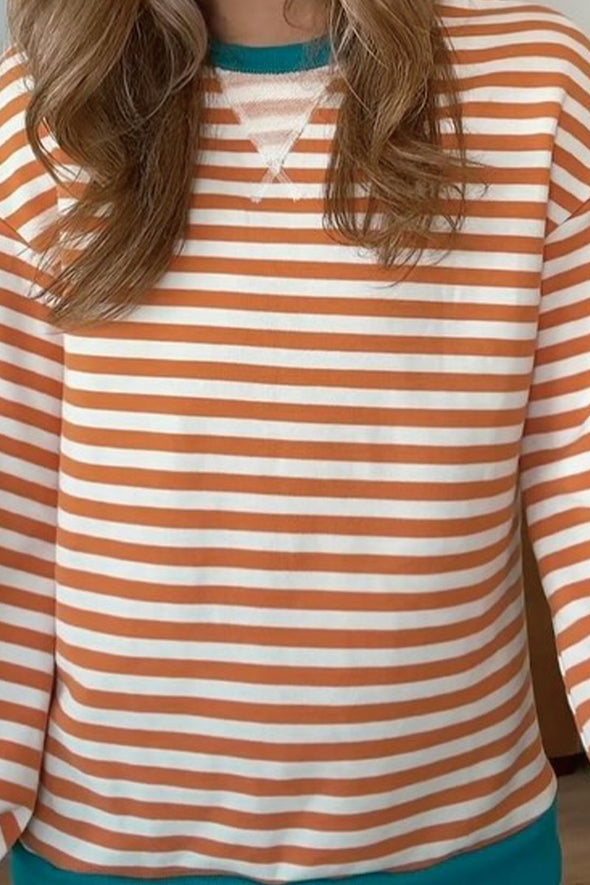 Women's contrast striped Sweatshirts