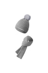 Knitted Hat, Double-layer Fleece Warm Wool Scarf, Gloves, Three-piece Set