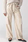 Women's Casual Elastic Waistband Sequin Cargo Pants