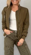 Women's Zipper Fall Cropped Jacket