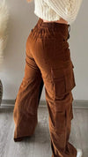 Women's Multi-pocket Corduroy Workwear Casual Trousers