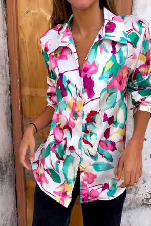 Women's Stylish Casual Floral Print Shirt