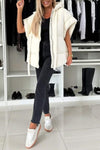 Women's Multi-color V-neck Solid Color Casual Vest Coat