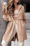 Women's Hooded Long Sleeve Fur Casual Coat