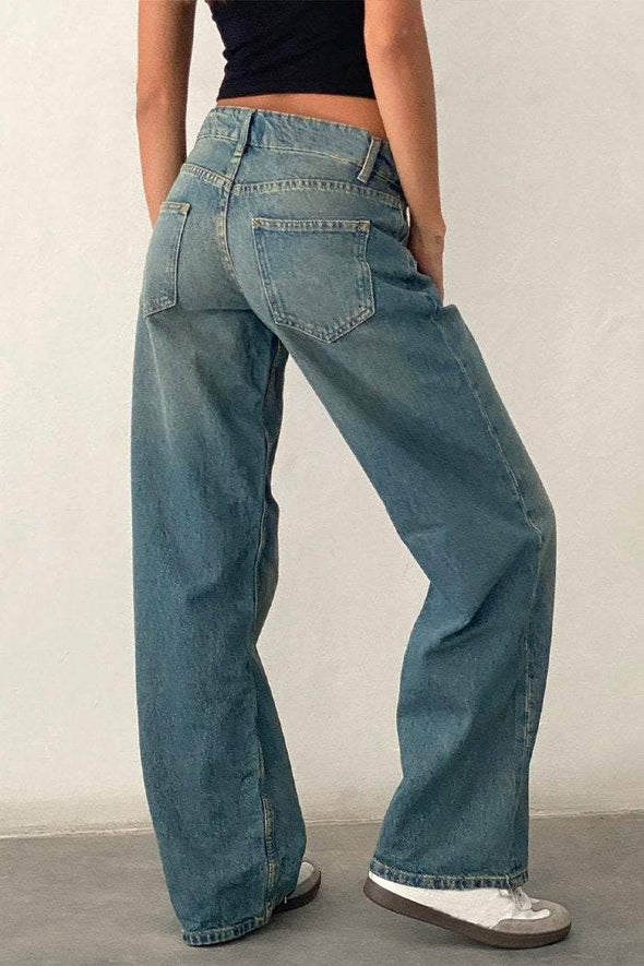 Women's Casual Multicolor Straight Jeans