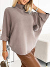 Women's Turtleneck Mid-long-sleeved Knit Sweater Top