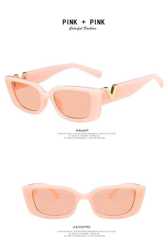 Women's Fashion Trend V Frame Square Sunglasses