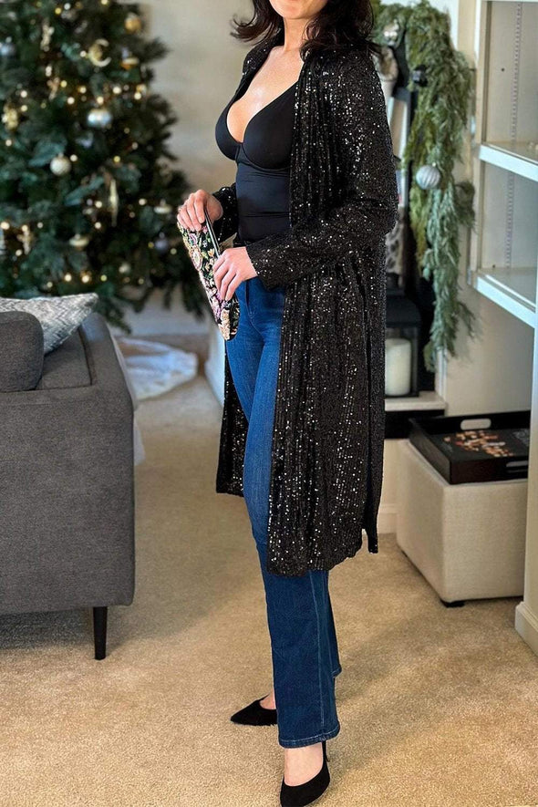 Women's Fashion Sequined Cardigan Jacket