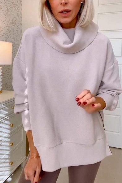 Women's Casual Pile Collar Knitted Sweater