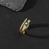 Colored Zircon Devil's Eye Open Ring