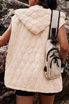 Women's Hooded Sleeveless Casual Cotton Vest Coat