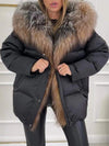 Women's Fur Patchwork Zipper Fashionable Cotton Coat