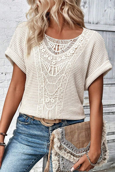Waffle knit top