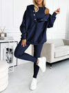 (S-5XL) Plus Size Casual and Comfortable Hooded Sweatshirt Three-piece Suit